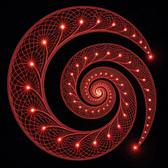 red spiral background