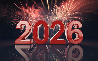 Happy New Year 2026 text design