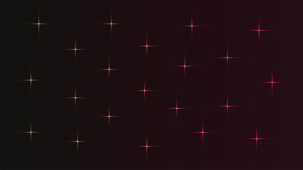 Sparkling stars on a deep red gradient abstract background design