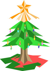 decotated chrismass tree