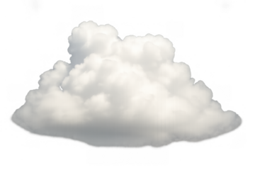 White fluffy cloud floating in the sky, cumulus weather element, nature vapor isolated with transparent background