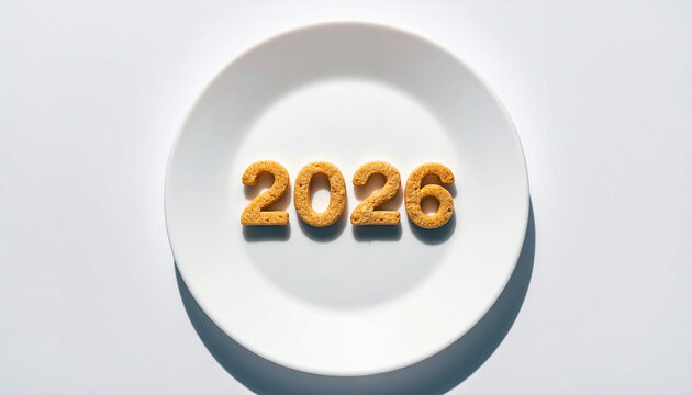 Numeric Delights on a Plate plate Happy new year 2026