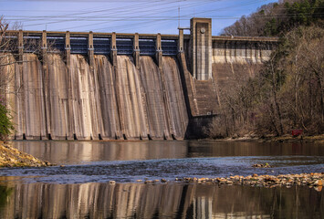 Norfork dam and river in Arkansas 