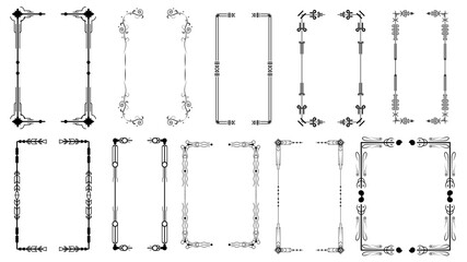 Set Black Simple Line Collection Different Doodle Brackets, Parentheses, Braces Elements Vector Design Style Sketch Isolated Illustration For Banner
