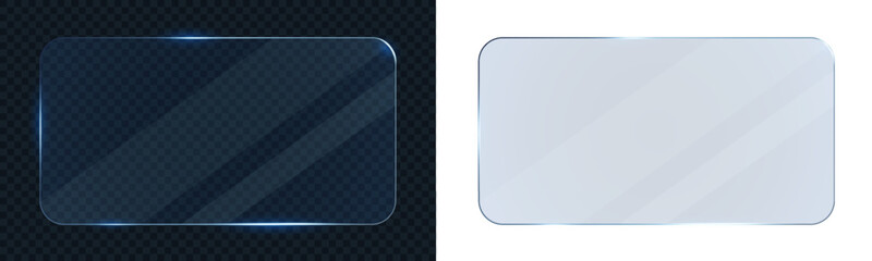 Fototapeta na wymiar Futuristic holographic interface frame. Modern tech UI element. Technology sci-fi panel, glowing blue border virtual screen with reflections for digital dashboards