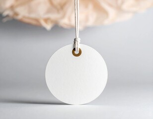  White Round Tag 