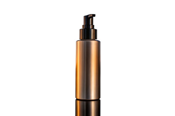 Elegant Bronze Cosmetic Dispenser Stylish Packaging for Beauty Products, Perfect for Branding and Design