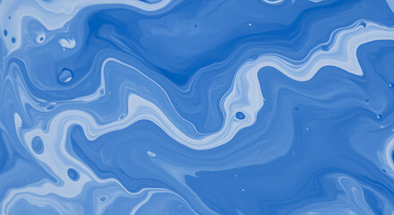 Obraz premium Abstract background with blue and white paint swirls artistic creation