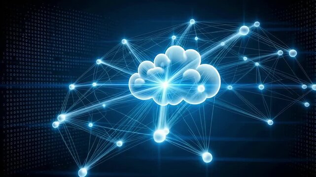 Cloud computing network technology digital transformation data storage and security concept - Powered by Adobe