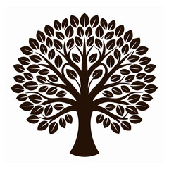 vector tree with floral ornament