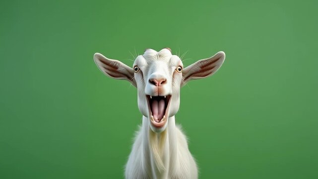 goat on the green screen 