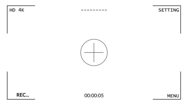 Camera recording screen viewfinder display interface