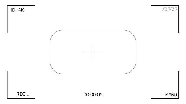 Camera recording screen viewfinder display interface