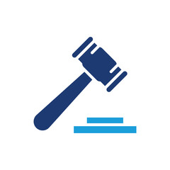 gavel or wooden hammer colored icon vector design good for web or mobile app