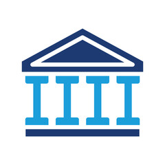 bank building colored icon vector design good for web or mobile app