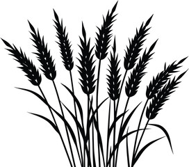 Fragile Thin Blade Grass Silhouette | Delicate Thin Grass Blades