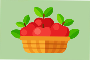 Apples in a basket art
