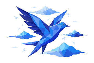 Obraz premium Geometric bird soaring high