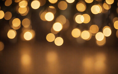 Blurred Background of Golden Lights