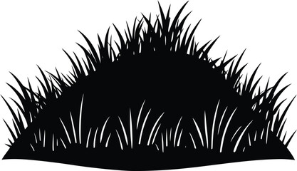 Simple Grassy Hill Silhouette | Basic Grass Hill Shape
