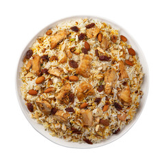 Rice with chicken and nuts