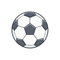 Fototapeta premium Classic Soccer Ball with Black and White Panels Detailed Graphic Illustration