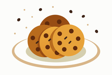 Cookies on a white plate