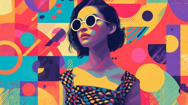 Fashionable woman carrying shopping bags