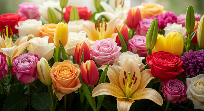 beautiful colorful floral background