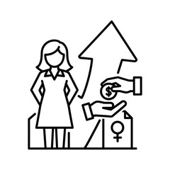 Women's economic empowerment and career advancement illustration