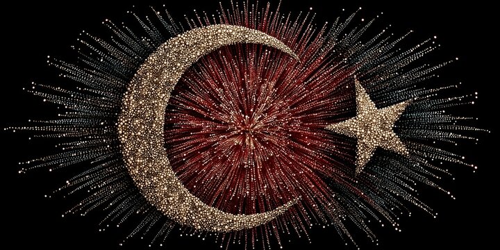 Fireworks Illuminate the Night Sky in Celebration of Turkeys National Holiday