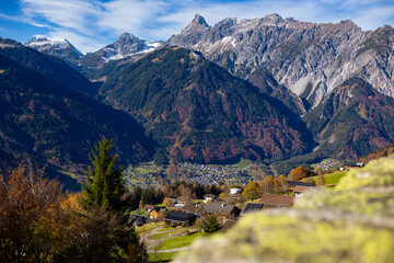Vandanser Steinwand mit Zimba, Montafon, Österreich