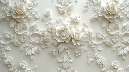Ornate floral relief pattern
