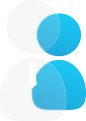 vector illustration of an abstract bubble user