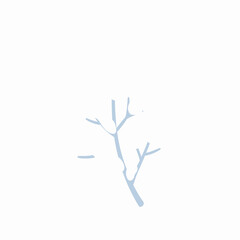 Obraz premium A Detailed Illustration of a Tree Branch for Lunar New Year Celebrations, Symbolizing Spring and Renewal During the Chinese Festival