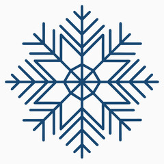 Geometric minimalist snowflake icon set for winter designs
