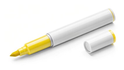 Highlighter pen with cap off mockup stationery mockup marker mockup neon mockup study mockup school mockup chisel mockup note mockup office mockup background image