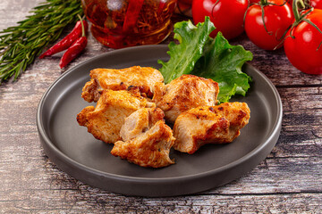 Grilled chicken meat kebab barbecue