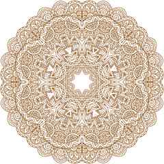 Intricate Henna Inspired Mandala Art