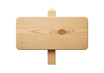 “Blank Wooden Signpost Isolated on Transparent Background PNG – Natural Wood Grain Sign Board”
