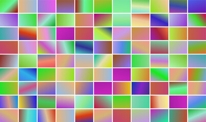 Colorful gradient squares arranged in a grid pattern, creating a vibrant and visually appealing abstract background with a modern and playful aesthetic