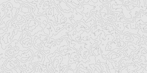Abstract topographic map contour lines pattern grey line luxury grid cartography map background, mountain relief landscape texture seamless pattern and topography map background.