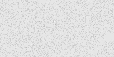 Fototapeta premium Abstract topographic map contour lines pattern grey line luxury grid cartography map background, mountain relief landscape texture seamless pattern and topography map background.