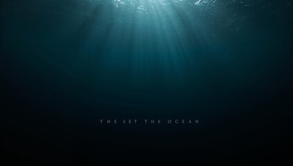 Sunlight beams filtering through the ocean water creating a serene underwater atmosphere and deep blue hues