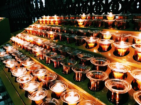 Candles in an Italian church