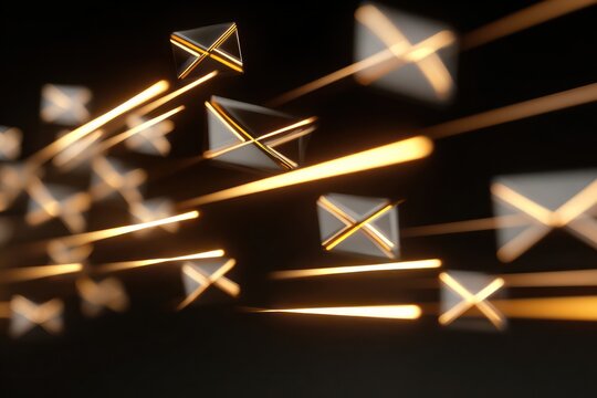 Abstract Visual of Envelopes for Digital Connectivity