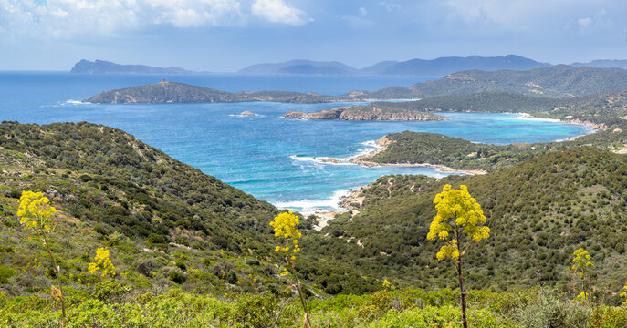 Capo Spartivento coastal views in Sardinia island - Powered by Adobe