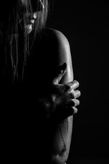 woman in a bath towel