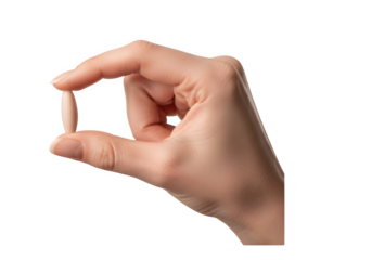 "Female Hand Pinching Gesture Illustration – Isolated on Transparent Background PNG"