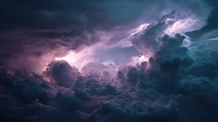 Time-Lapse Storm Clouds with Dramatic Lightning Flashes